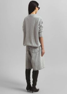Grey Women The Frankie Shop Bottoms Haikure Becky Shorts - Fog Grey - Image 5