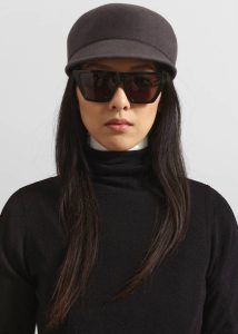 Grey Women The Frankie Shop Callan Cap - Grey Headwear - Image 4