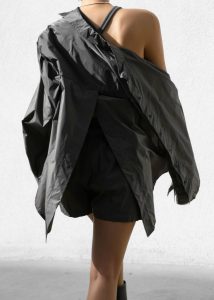 Grey Women Tops Lucy Open Back Oversized Shirt - Charcoal The Frankie Shop - Image 4