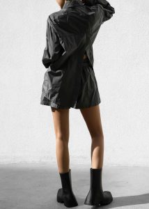 Grey Women Tops Lucy Open Back Oversized Shirt - Charcoal The Frankie Shop - Image 5