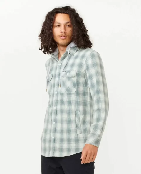 Grunter Flannel Hood Shirt Rip Curl Mens Shirts & Flannels - Image 2