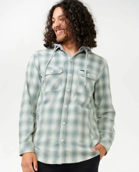 Grunter Flannel Hood Shirt Rip Curl Mens Shirts & Flannels