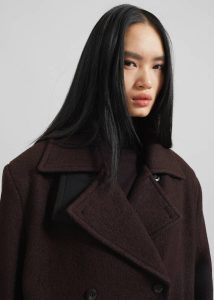 Hallen Double Breasted Wool Coat - Brown The Frankie Shop Outerwear Brown Women - Image 4