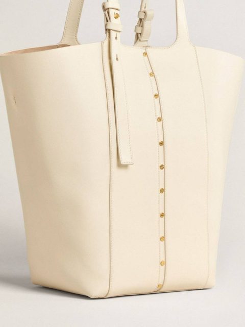 Handle Bags Women Golden Goose Butter 24/7 Bag In Butter-Colored Leather With Adjustable Handles - Image 5