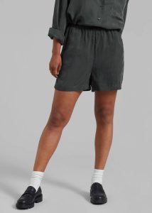 Haneul Shorts - Charcoal Grey Women The Frankie Shop Bottoms - Image 2