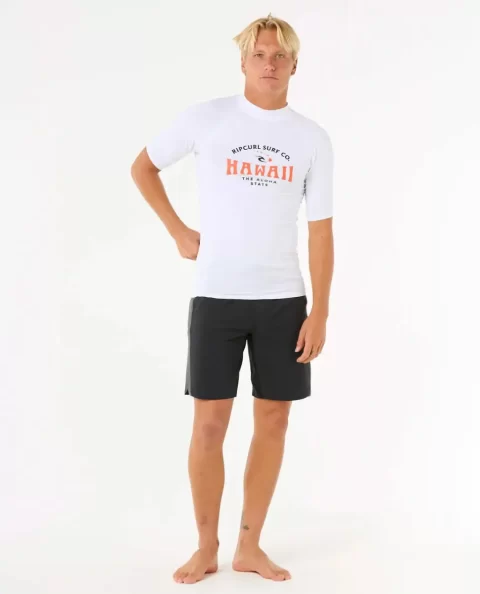 Hawaii Upf Performance Short Sleeve Rash Guard Rash Guards Mens Rip Curl - Image 4