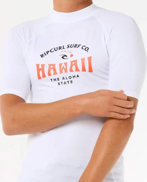 Hawaii Upf Performance Short Sleeve Rash Guard Rash Guards Mens Rip Curl - Image 5