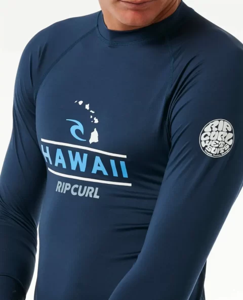 Hawaii Upf50  Performance Long Sleeve Rash Guard Rash Guards Rip Curl Mens - Image 5