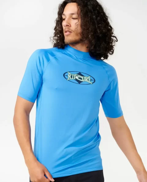 Heritage Oval Upf Short Sleeve Rash Guard Rash Guards Rip Curl Mens