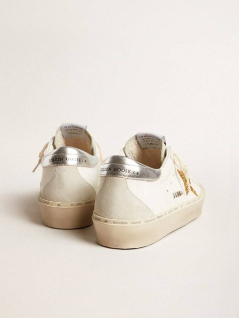 Hi Star With Swarovski Crystal Star And Silver Leather Heel Tab Hi Star Golden Goose Women White - Image 4