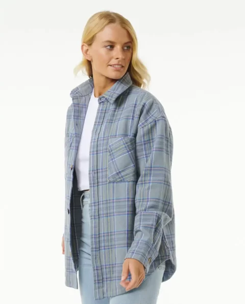 High Tide Soft Flannel Women Rip Curl Jackets - Image 2