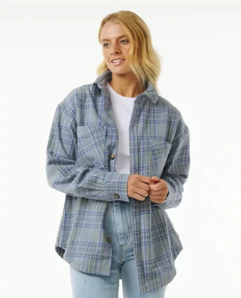 High Tide Soft Flannel Women Rip Curl Jackets