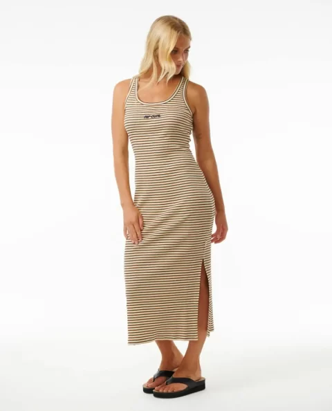 High Tide Strip Rib Midi Dress Women Rip Curl Dresses & Rompers - Image 2