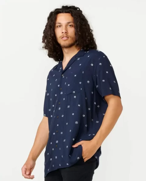 Hoffman Micro Short Sleeve Shirt Rip Curl Mens Shirts & Flannels - Image 2