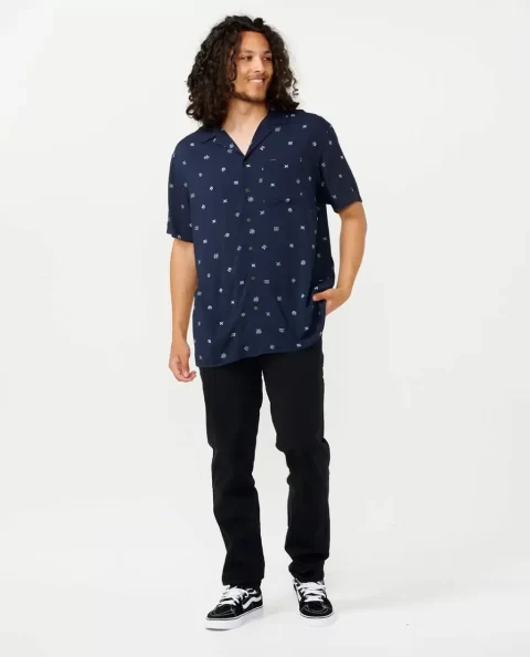 Hoffman Micro Short Sleeve Shirt Rip Curl Mens Shirts & Flannels - Image 4