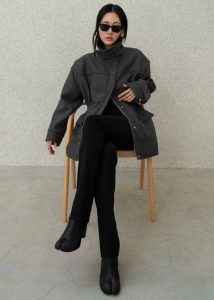 Holbeck Field Wool Jacket - Grey The Frankie Shop Women Outerwear Grey - Image 5
