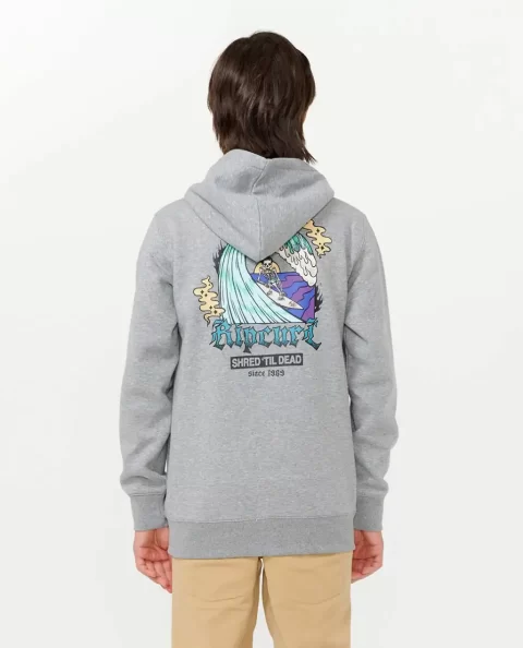 Hoodies & Fleece Shred Till Dead Zip Through Fleece Rip Curl Kids - Image 3