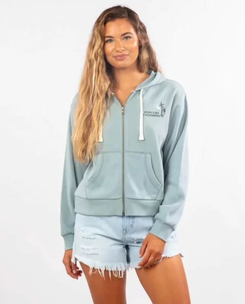 Hoodies & Fleece Women Diamond Bay Desto Zip Through Fleece Hood Rip Curl
