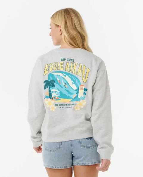 Hoodies & Fleece Women Eddie Would Go The Bay Crew Rip Curl - Image 2