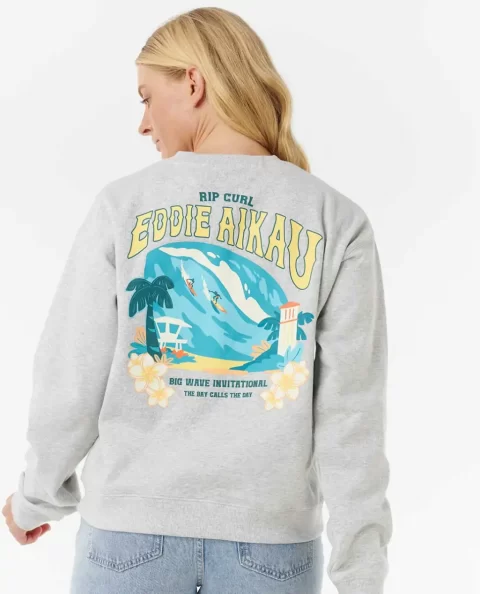 Hoodies & Fleece Women Eddie Would Go The Bay Crew Rip Curl - Image 5