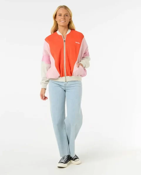 Hoodies & Fleece Women Rip Curl Colour Block Zip Through - Image 4