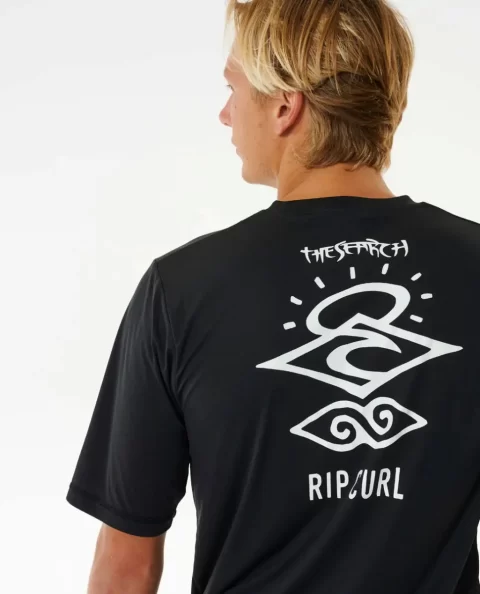 Icons Surflite Uv Short Sleeve Rash Guard Rip Curl Rash Guards Mens - Image 5