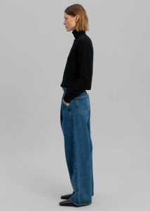 Isabella Denim Pants - Medium Wash Bottoms Women The Frankie Shop Blue - Image 3