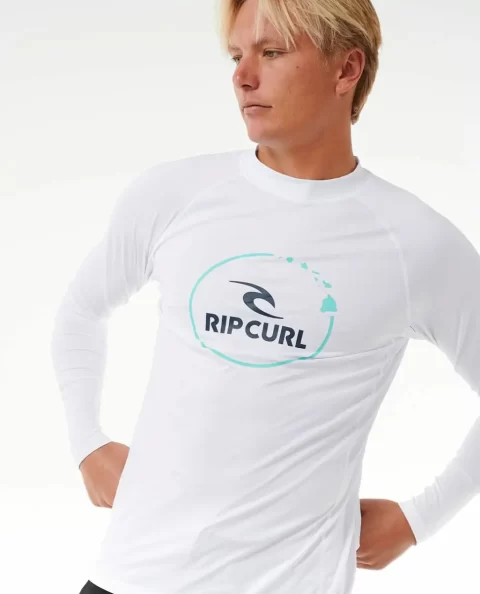Island Vibe Upf50  Long Sleeve Rash Guard Rash Guards Rip Curl Mens