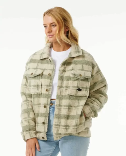 Jackets Sunrise Session Sherpa Lined Button Up Jacket Women Rip Curl - Image 2