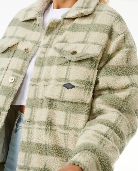 Jackets Sunrise Session Sherpa Lined Button Up Jacket Women Rip Curl - Image 5