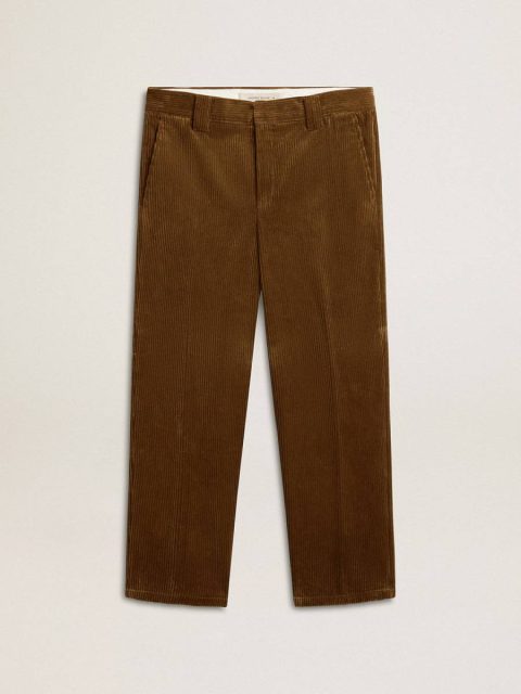 Jeans & Pants Golden Goose Dark Olive Men's Dark Olive Corduroy Pants Men