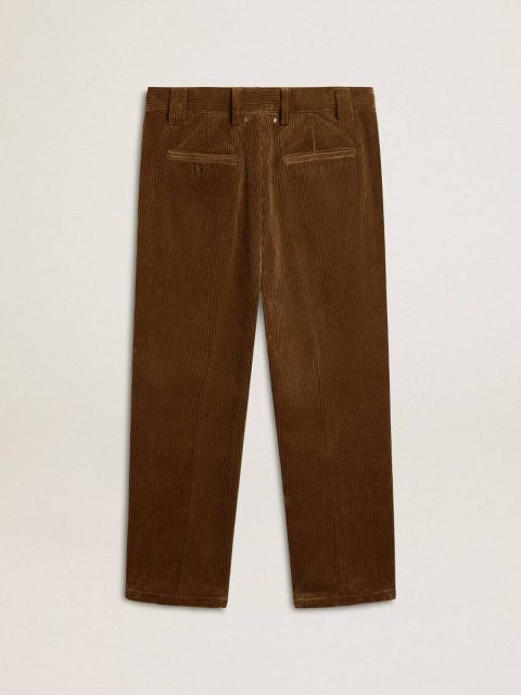 Jeans & Pants Golden Goose Dark Olive Men's Dark Olive Corduroy Pants Men - Image 5