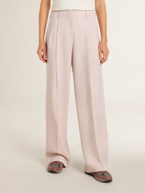 Jeans & Pants Golden Goose Women's Pants In Pink Tailored Wool Fabric Pink Women - Image 2