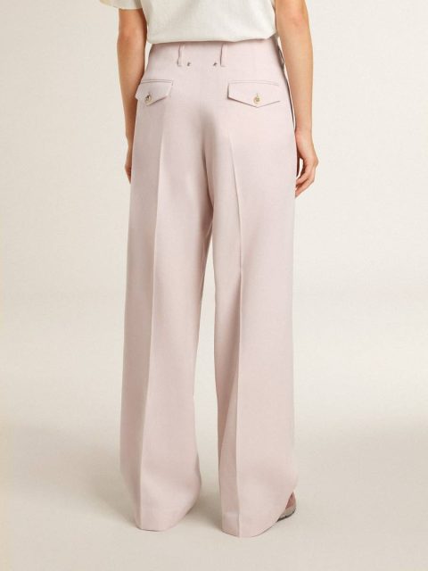 Jeans & Pants Golden Goose Women's Pants In Pink Tailored Wool Fabric Pink Women - Image 4