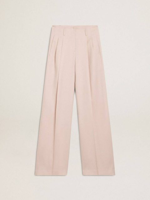 Jeans & Pants Golden Goose Women's Pants In Pink Tailored Wool Fabric Pink Women