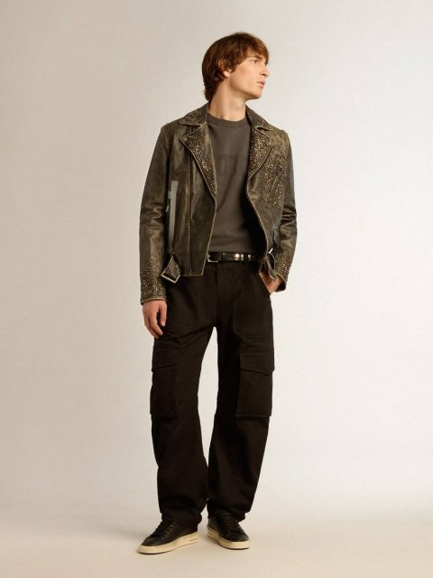 Jeans & Pants Men Black Golden Goose Black Cargo Pants - Image 3