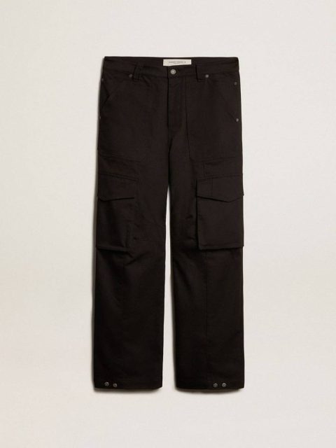 Jeans & Pants Men Black Golden Goose Black Cargo Pants
