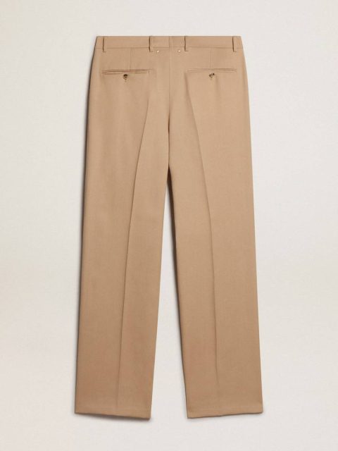Jeans & Pants Men’s Wool Gabardine Pants In Sand Sand Men Golden Goose - Image 5