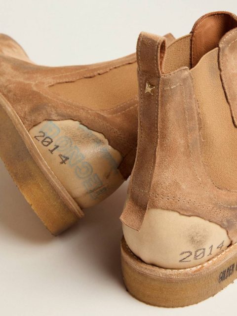 John Chelsea Boots In Caramel-Colored Suede Boots Men Golden Goose - Image 4