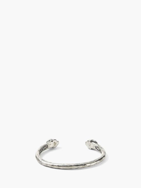 John Varvatos Jewelry Men Skull Cuff Bracelet With Black Diamonds Silver - Image 2