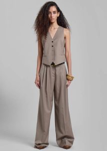 Jorae Vest - Taupe Beige Outerwear The Frankie Shop Women - Image 4