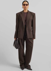 Jun Blazer - Brown The Frankie Shop Brown Outerwear Women - Image 2
