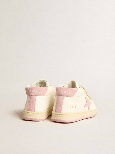 June Junior In Nappa Leather With Old Rose Suede Star And Heel Tab Golden Goose Little Girls (1-3 Years) Kids - Image 4