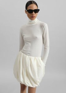Jw Anderson Rolled Hem Skirt - Ivory Women The Frankie Shop White Bottoms - Image 3