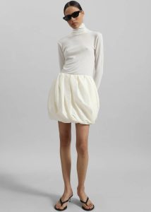 Jw Anderson Rolled Hem Skirt - Ivory Women The Frankie Shop White Bottoms - Image 4