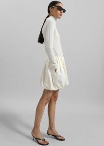 Jw Anderson Rolled Hem Skirt - Ivory Women The Frankie Shop White Bottoms - Image 5