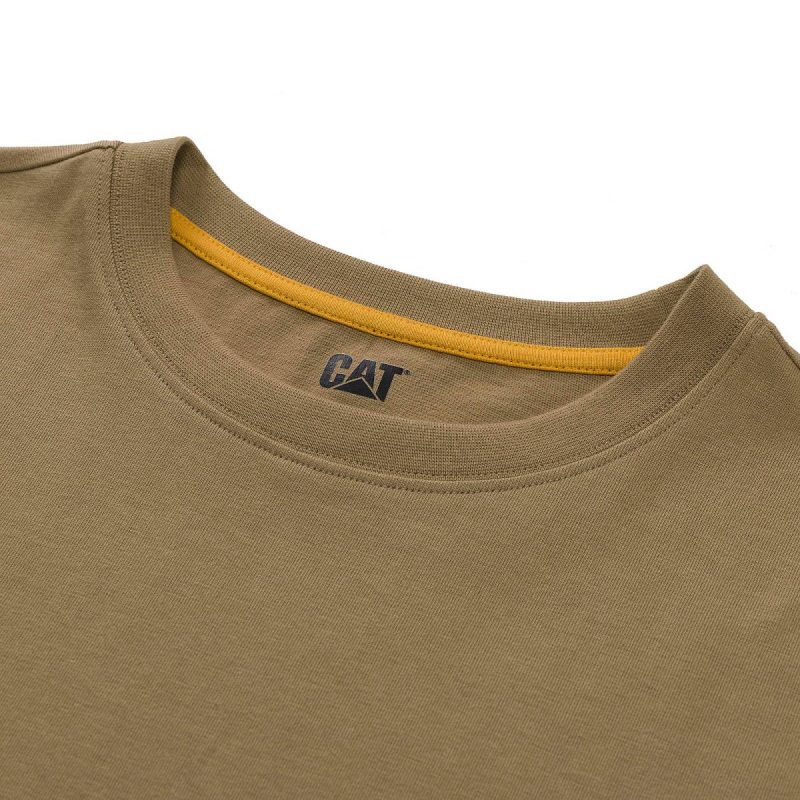 Khaki Tops & Outerwear Cat Men's Trademark Tee Men - Image 4
