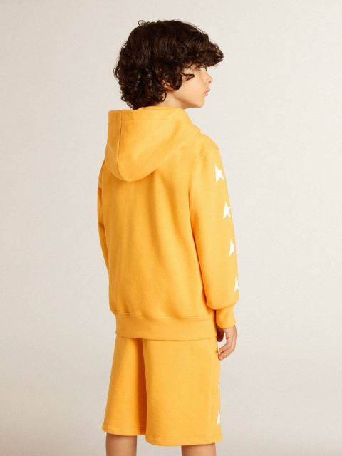 Kids Golden Goose Orange Boys’ Orange Sweatshirt With Zip Fastening Topwear Selection (4-12 Years) - Image 4