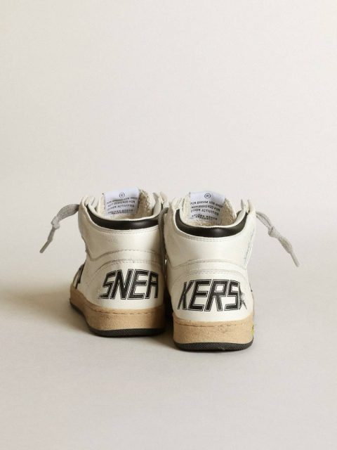 Kids Golden Goose Young Sky-Star In White Nappa With Black Star And Heel Tab Boys (4-10 Years) - Image 4