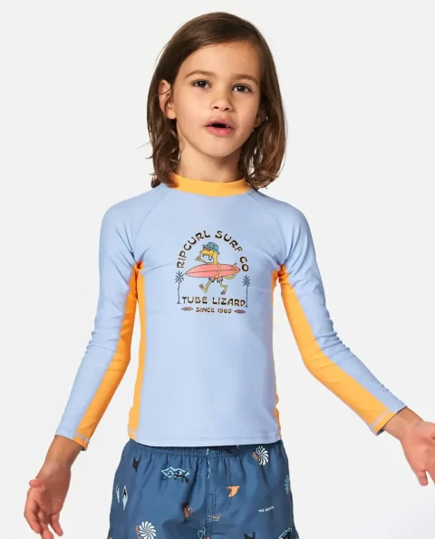 Kids Grom Energy Upf Long Sleeve Sun Protection Rash Vest Rip Curl Rash Guards & Vest